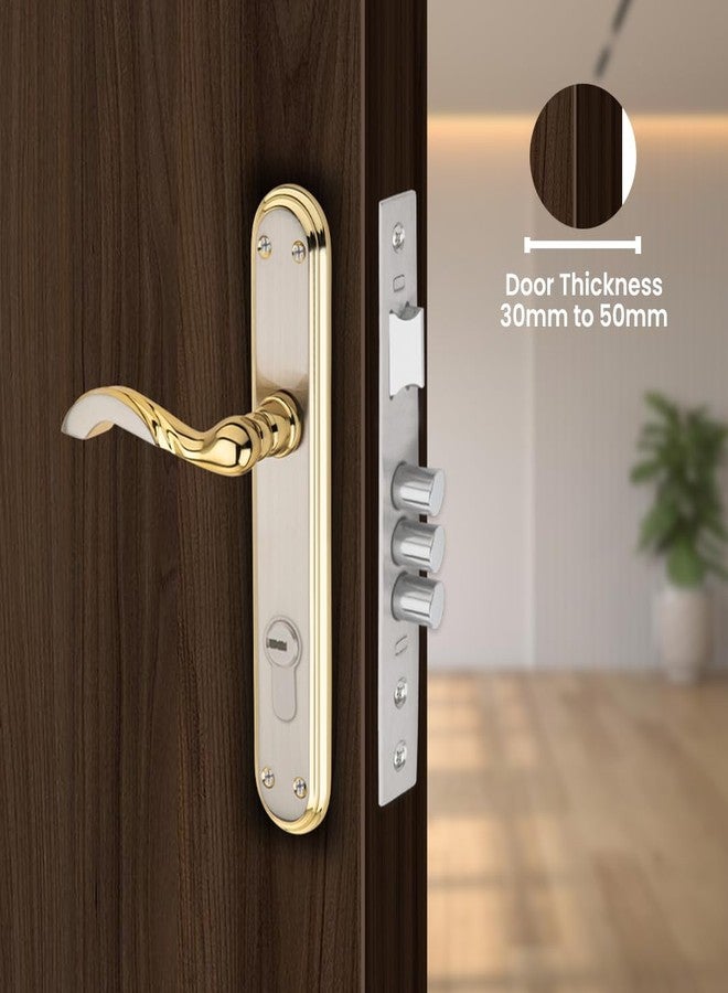 Link Lilly Mortise Lock |for Main & Internal Door in Home, Office, Hotel | 8 Inches Heavy Duty Handle Set with Both Side Key Access, 3 Keys |SS Finish|5 Years Warranty - Image 2